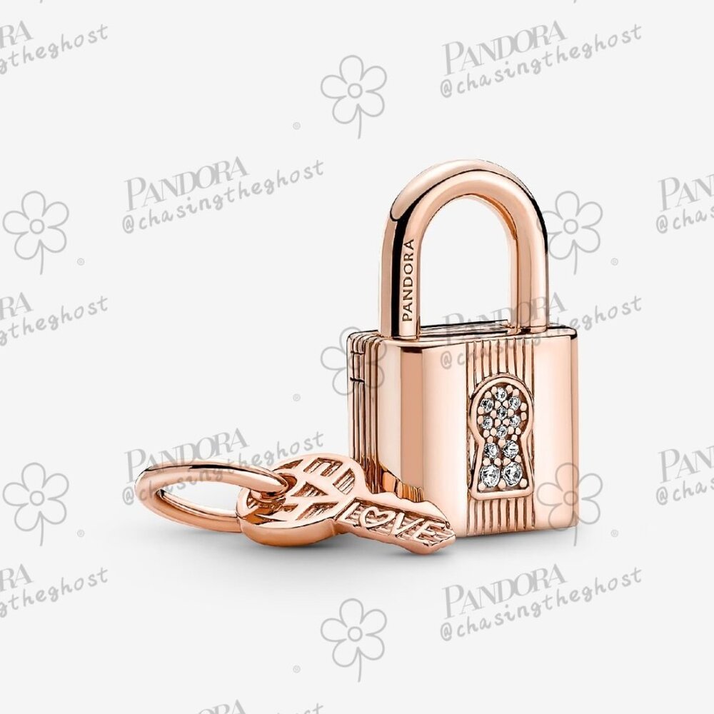 Pandora Padlock & Key Dangle Charm